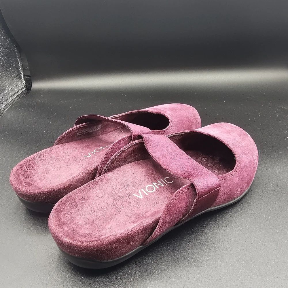 Vionic Laurel Merlot Slip On Slides Clogs - image 5